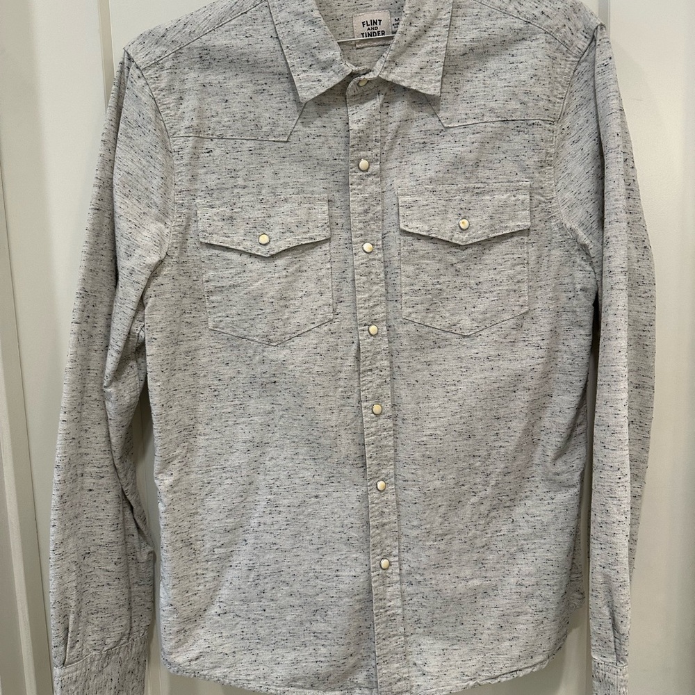 Flint and Tinder Bone Button Men's Western Shirt